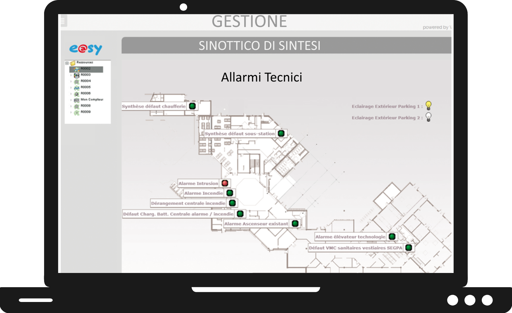 Allarmi tecnici controllo imianti smart building