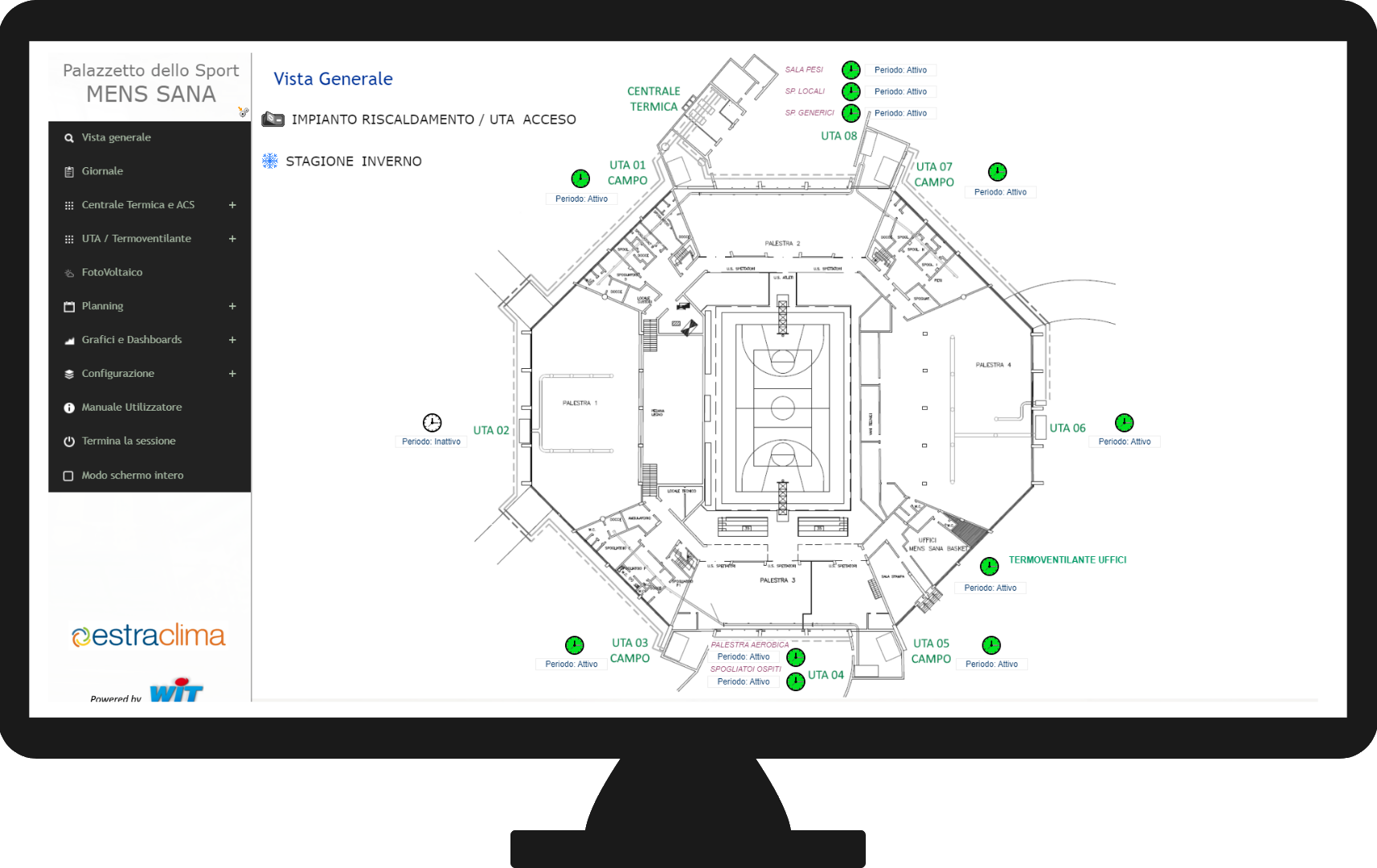 Smart building Palazzetto dello sport