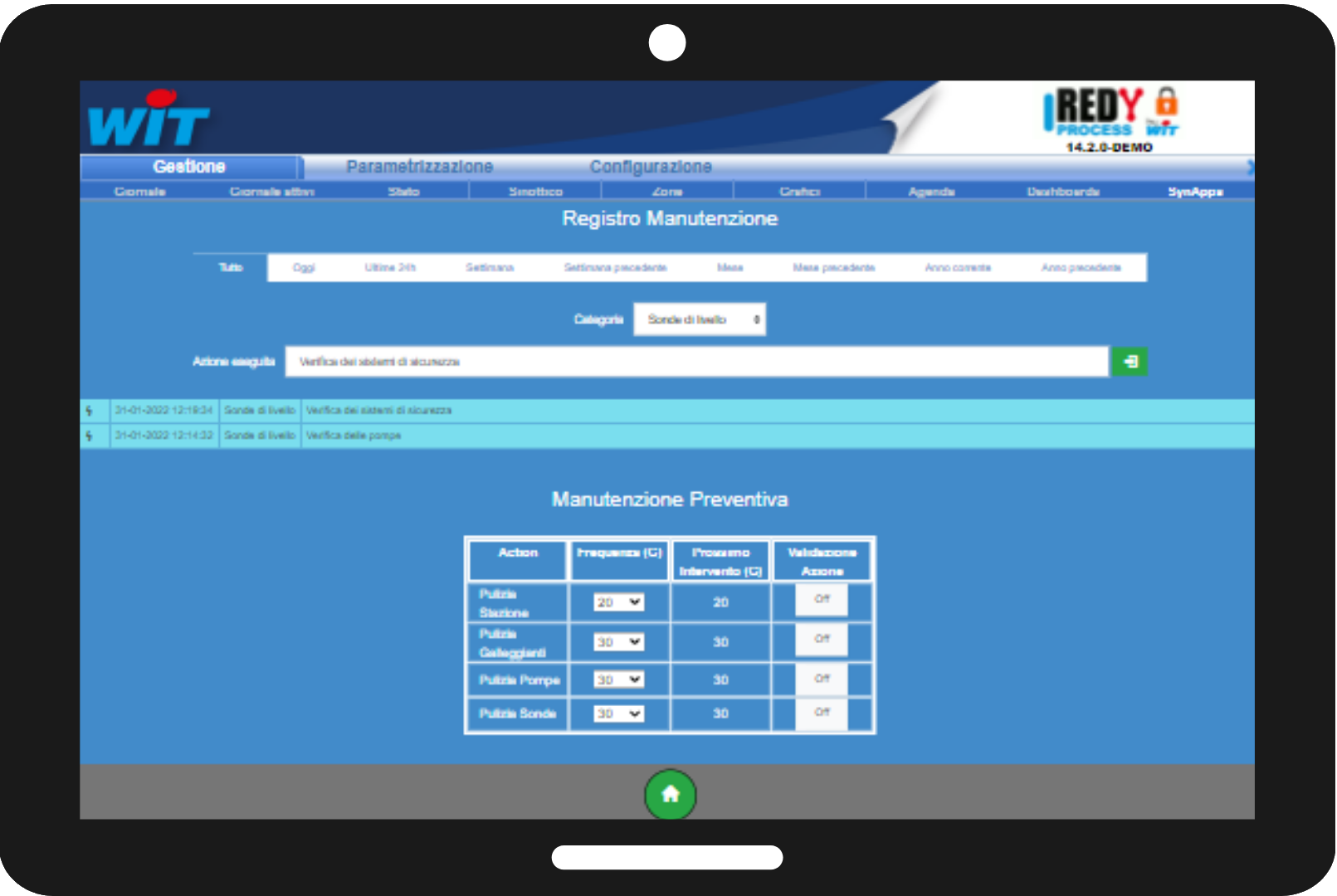 Registro interventi manutenzione